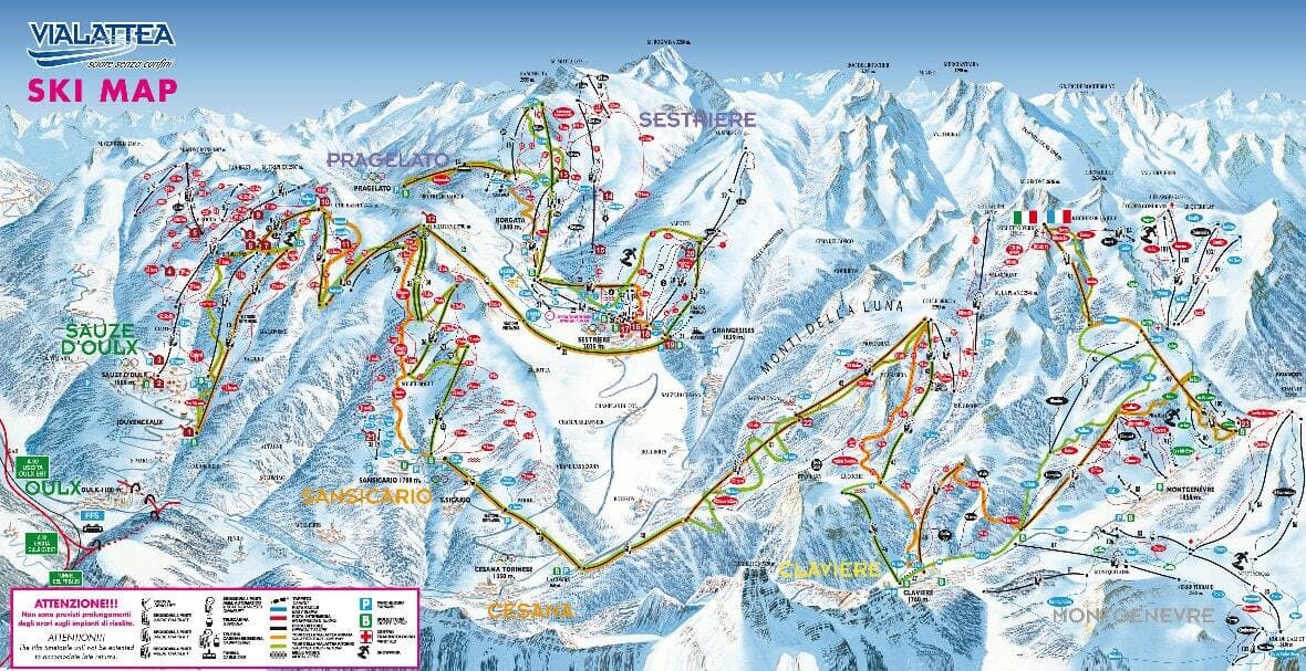 Montgenèvre ski map