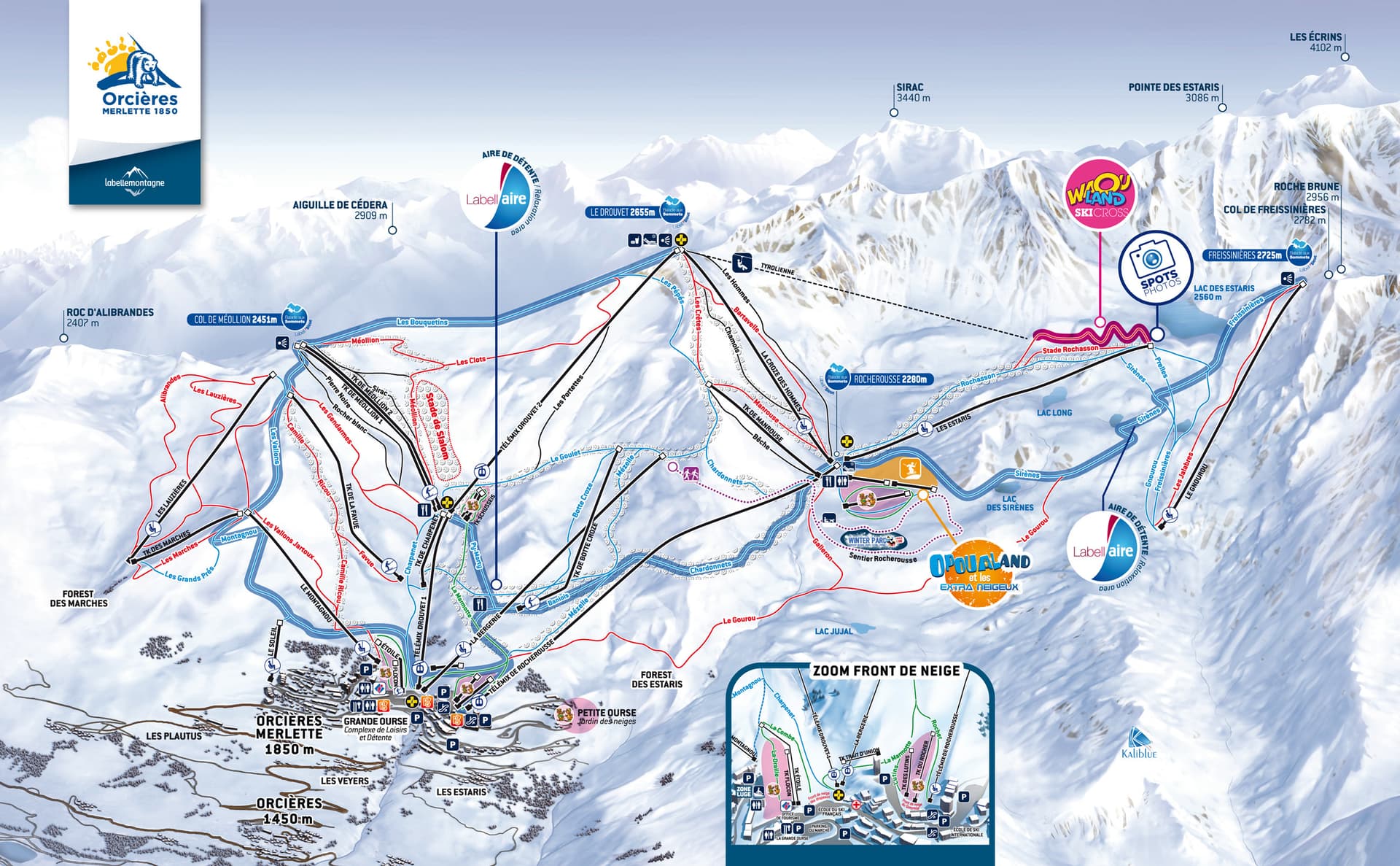 Orcieres ski map