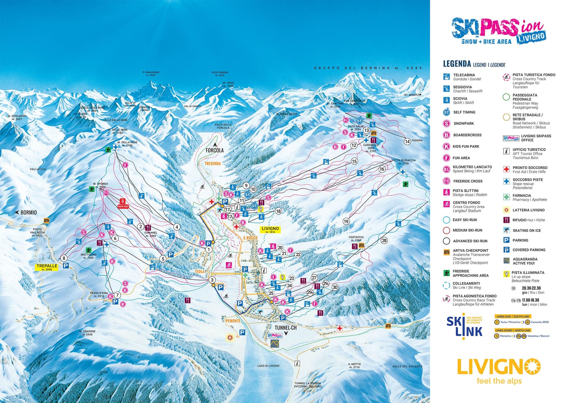 Livigno ski map
